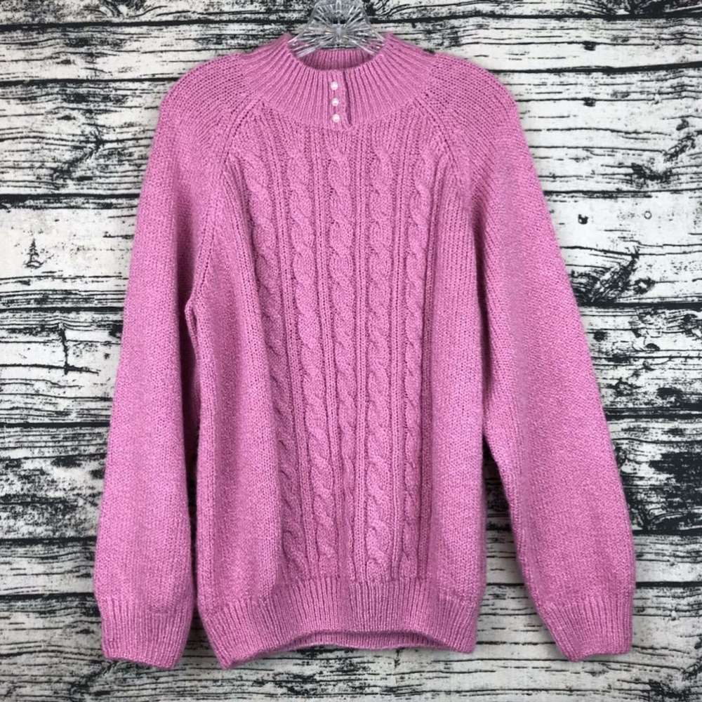 Cableknit Mockneck Sweater